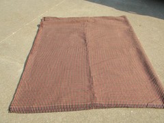 Beige Red Black Woven Tweed Wool Blend Sewing Fabric 58″ Wide 3 Yards Clothing