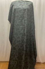 100% Silk Twill Camouflage Dark Olive /Charcoal Green Fabric 1 Yd. Long 48″ Wide