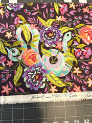 2 FQ Tula Pink MOON GARDEN HISSY FIT Snake Cotton Quilt Craft Fabric FLORAL OOP