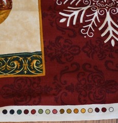 ROYAL HOLIDAY deb strain MODA snowflakes CHRISTMAS ORNAMENTS burgundy PIECES