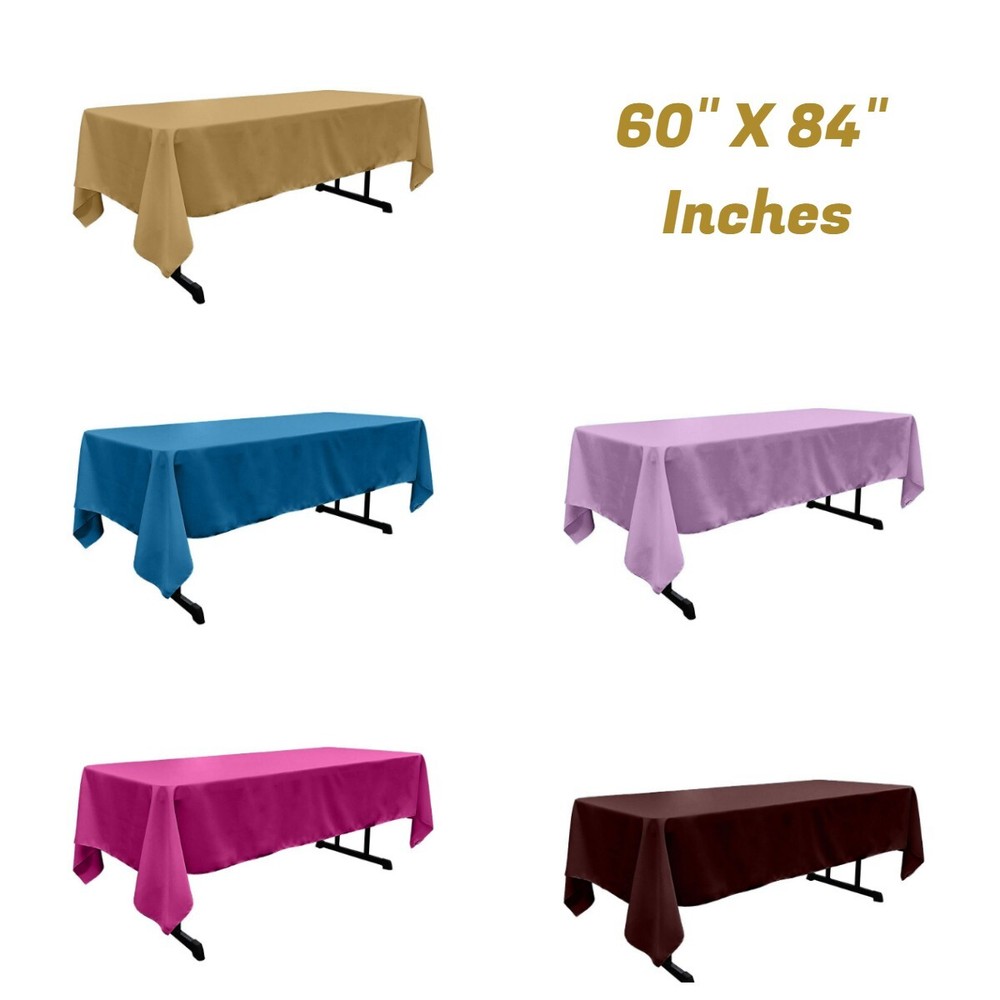 Rectangular Polyester Poplin Tablecloth (60: x 84″ Inches)