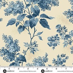 ANDOVER – Blue Sky by Laundry Basket Quilts – 108s Wide Backing – Lilacs –