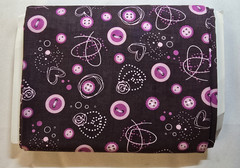 Jo-Ann Exclusive Purple Buttons & Hearts Cotton Fabric 2 Yds 34.5″ x 44″W