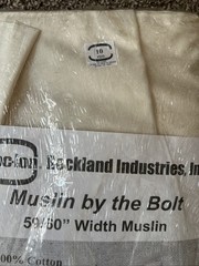 Roc-lon Muslin by the Bolt 10 Yards 59/60″ Width 100% Cotton Unbleached New