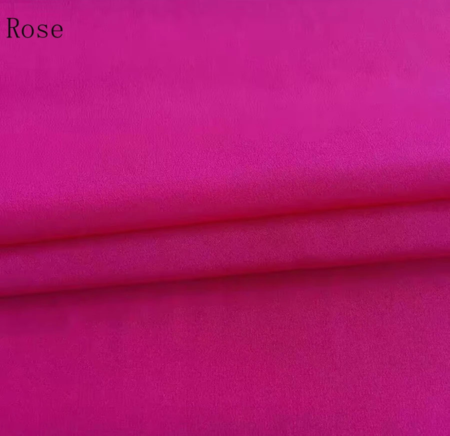 55” Wide 16 Momme Crepe Silk Fabric CDC Solid Pure Nature Silk Crepe De Chine