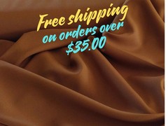Copper Tropical 100% Polyester non-stretch, machine washable.