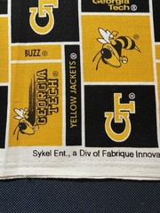 Georgia Tech Cotton Fabric – Almost 1/2 Yard- 17.5”x 44” Sew, Quilt, Craft NEW