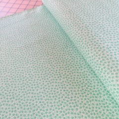 By The Yard, Tiny Petals On Mint Cotton Fabric $3.99 Ships Any Amount Of Fabric.