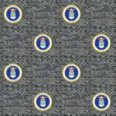 Cotton Fabric Sold by the Yard-United States Air Force USAF Cotton Quilting Fabr