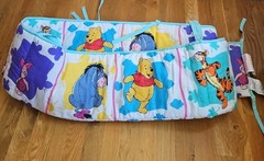 Vintage Disney Winnie The Pooh Patchwork Baby Crib Bedding Decor Quilt Fabric