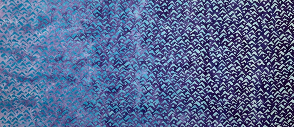 1 Yard Cut of Lunn Fabric Scales Ombre Batik 100% Cotton 3889 Grape Purple Blue