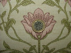 Jacquard Curtain Upholstery Fabric ARCHIVE COLLECTION FADED ROSE Cushion Blind