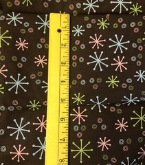 Modern Geometric Spoke & Dotted Florals Multicolor on Chocolate Brown 22″X18″