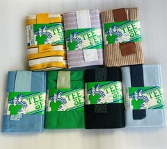 Vtg 70s Tee Set Fabric Wholesale Lot 7pc Deadstock Knit Ribbing NOS Stripe Solid