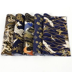 5PCS Cotton Pattern Fabric Bundles Small Flower Pattern Japanese Style Fabric fo
