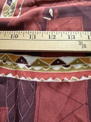 2 Pieces 36x 44 Each Fabric Brown/Red Colors Geometric Pattern Soft Fabric