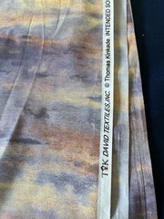 3.4 Yds Thomas Kinkade David Textiles Clouds Sunset Fabric