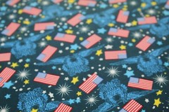 American FLAG Patriotic Fabric Half Yard 1/2 YD COTTON America USA {4th of July}