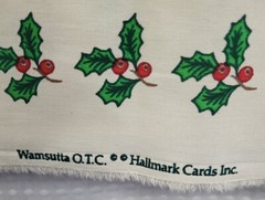 Wamsutta Hallmark Cards Christmas Tablecloth Fabric 1 Yard x 70 Inches wide