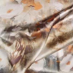 58” Wide By Yard Floral Silky Stretch Charmeuse Material Fabric Elastic Satin