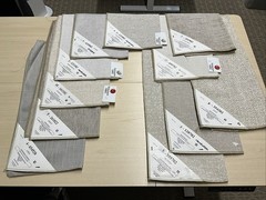 10 Pack Upholstery Samples Cream, Beige, Gray Ea ~17” X 19”