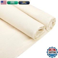 Tegeme 10 Yards x 63 Inches 100% Cotton Muslin Fabric Natural