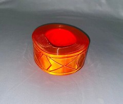 Reflective SEW ON Orange UFR | 2 inch | by the foot | Utility Fire Retardant