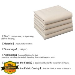 100% Cotton Muslin Fabric Unbleached 63in x 10.9 Yards Medium Weight Bolt
