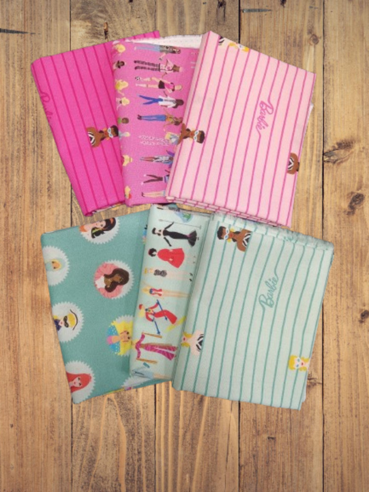 6 Fat Quarters – Assorted Barbie World Fat Quarter Bundle