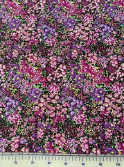 Vintage Purple floral Dressmaker Fabric 58″w x 108″ Drapes Synthetic Rich Garden
