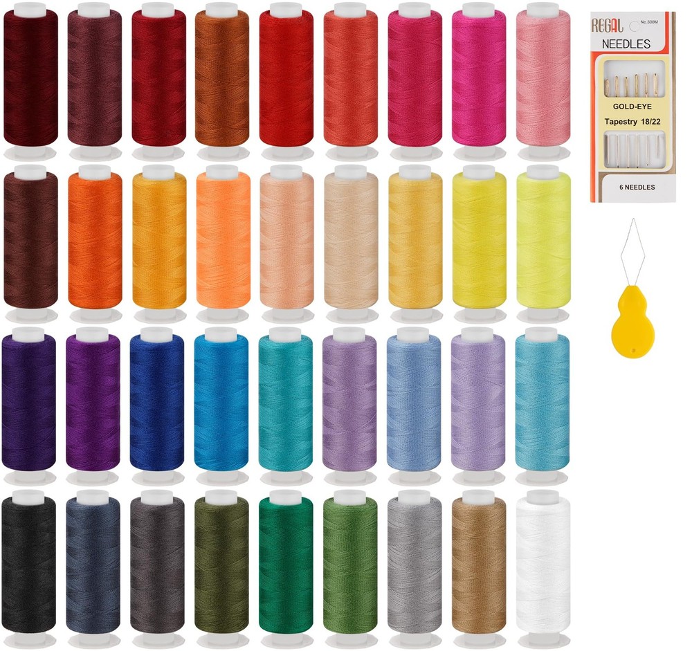 ilauke Sewing Thread, 36 Color 300 Yards per Spools 250 yards, 36 colors