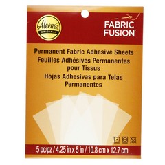 Aleene’s Fabric Fusion Clear Adhesive Sheets No Sew Machine Washable 5 Pack