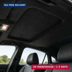 Black Suede Headliner Fabric 96″ L x 60″ W with 3.5mm Foam Backing Material | Au