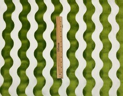 SCHUMACHER THE WAVE VELVET LETTUCE GREEN HIGH END FABRIC BY 1/2(0.5) YARD 52″W