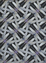 “Dragonfly Dance”, Black and Gray fats, Kanvas Studio, Set of 5 fat quarters