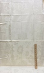 Fabric Embossed Floral Ivory Cream Shimmering 25″ Wide x 75″ Long Crafts Sewing