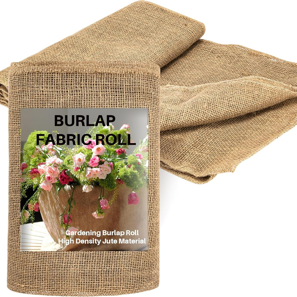 Burlap Fabric Roll – Garden Burlap Fabric Roll 40″ X 13 Feet Natural Burlap Mate