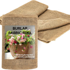 Burlap Fabric Roll – Garden Burlap Fabric Roll 40″ X 13 Feet Natural Burlap Mate