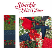 Moda SPARKLE SHINE GLITTER 33604 13GL Green Red Berries Quilt Fabric CHRISTMAS