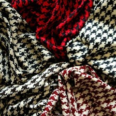 HEAVY ACRYLIC WINTER JACKET COAT CRAFTS FABRIC BIG 30 mm HOUNDSTOOTH CHECK 44’W