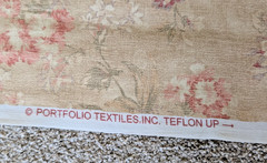 Portfolio Textiles fabric floral muted antique rose flowers Teflon 2+ yards