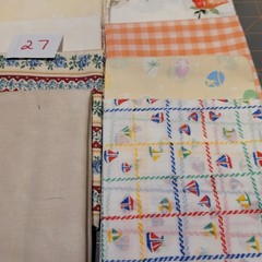 LOT OF 15 FAT QUARTERS COTTON FABRIC ASSTD COLORS & DESIGNS lot 27