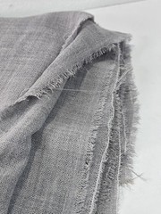 Light Gray Open Weave Gauze Fabric 66″ Wide x 3.5 Yards Cheesecloth Linen Look