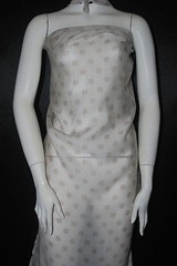 Tencel Chiffon yoryu Woven Fabric Ecofriendly Beautiful Polka dots 3/4″ Natural