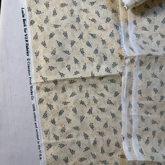 Leslie Beck for VIP Fabrics Cotton Fabric 6 Yards Cream Primitive Christmas Tree