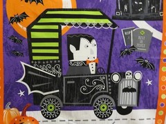 Halloween Fabric Panel 100% Cotton Count Dracula 23 1/2″ X 42″