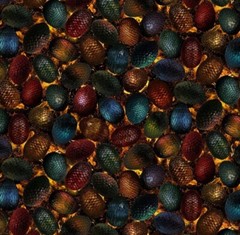 Dragon’s Lair by Timeless Multicolor Dragon Eggs Cotton Quilt Fabric by Yard