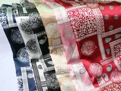 1Yard Soft Silky Satin Fabric Retro Paisley Plaid Patchwork charmeuse Material