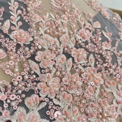 10 Colors 3D Beaded Lace Fabric Shiny Sequin Dress Dress DIY Decor Fabric Lace