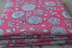 5 Yard New Hand Printed Indian Fabric 100% Cotton NO DUTY CHARGES 100%✅ZK-376